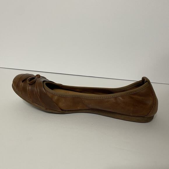 Born Ballet Flats Womens 8.5 39 Brown Leather Slip On Bow Casual Shoes - Picture 10 of 12